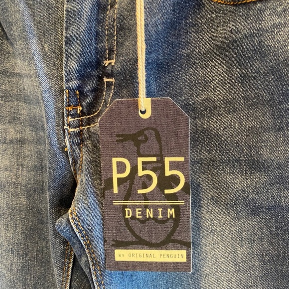 πHPπOriginal Penguin Boys Denim Medium Wash Straight Leg Blue Jeans - 8 - Picture 4 of 12